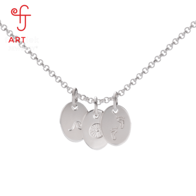 Triathlon Charm Necklace Sterling